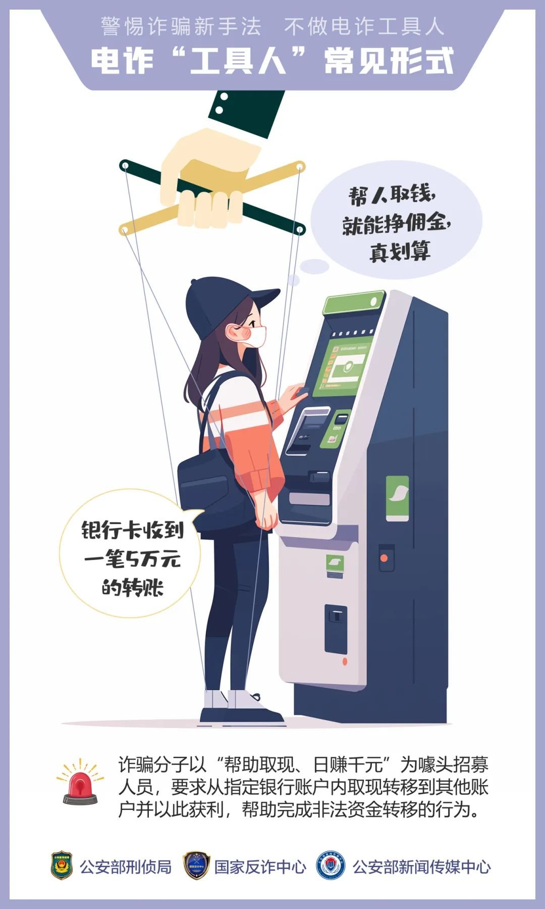 公安,機關,呼吁,公眾,提高,警惕,—,誘騙,手法, . 公安機關呼吁公眾提高警惕——誘騙手法“套路深” 莫成電詐“工具人”