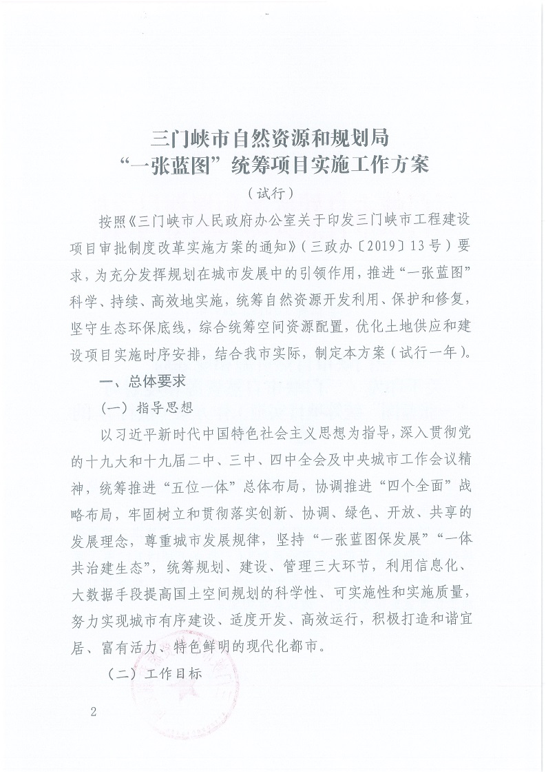 關于,印發,《,三門峽市,自然資源,和,規劃局, . 三門峽市自然資源和規劃局“一張藍圖”統籌項目實施工作方案（試行）